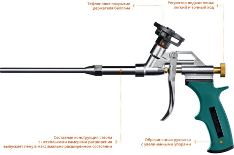 Купить Пистолет для монтажной пены KRAFTOOL PROKraft с тефлоновым покрытием держателя, 0685_z04 фото №3
