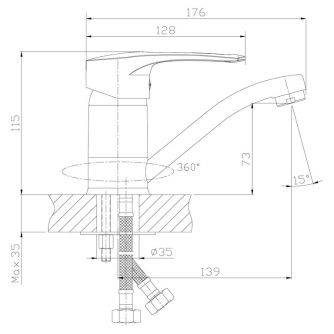 Купить Смеситель для раковины ROSSINKA T40-22 фото №2