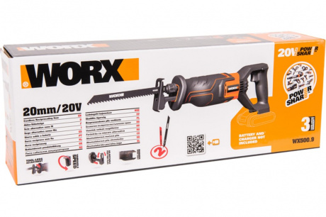 Купить Пила сабельная аккумуляторная WORX WX500.9 без акк и з/у фото №8