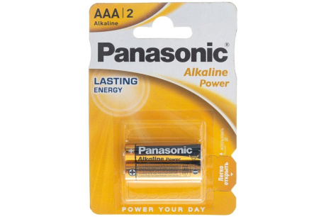 Купить Батарейка "Panasonic" AAA LR03 Alkaline Power щелочная BL2  5410853042907 фото №1