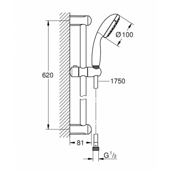 Купить Штанга для душа Grohe Tempesta  27853001 фото №2